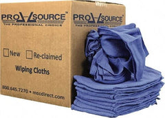 PRO-SOURCE - 25 Inch Long x 16 Inch Wide Virgin Cotton Rags - Blue, Denim, Lint Free, 5 Lbs. at 5 to 7 per Pound, Box - USA Tool & Supply