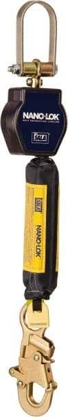 DBI/SALA - 6' Long, 420 Lb Capacity, 1 Leg Cab Mount Harness Self-Retracting Lanyard - 25/32" Diam, Dyneema & Polyester Webbing, Steel Snap Hook Anchorage Connection - USA Tool & Supply