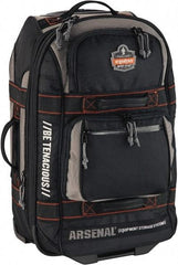 Ergodyne - 3,790 Cubic Inch, Polyester Empty Gear Bag - 14 Inch Wide x 9 Inch Deep x 22-1 2 Inch High, Black - USA Tool & Supply