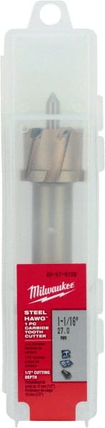 Milwaukee Tool - 1-1/16" Diam x 1/2" Deep Carbide-Tipped Annular Cutter - USA Tool & Supply