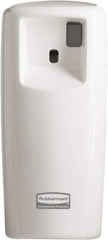 Rubbermaid - 0.019 Cu Ft Coverage, White Metered Aerosol Dispenser - D Battery Required - USA Tool & Supply