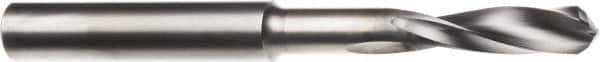 SGS - 12mm 145° Spiral Flute Solid Carbide Screw Machine Drill Bit - Diamond Finish, Right Hand Cut, 55mm Flute Length, 102mm OAL, 8 Facet Point, Straight Shank - USA Tool & Supply