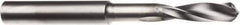 SGS - 10mm 145° Spiral Flute Solid Carbide Screw Machine Drill Bit - Diamond Finish, Right Hand Cut, 47mm Flute Length, 89mm OAL, 8 Facet Point, Straight Shank - USA Tool & Supply