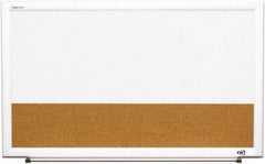 Ability One - 2" High x 22" Wide Combination Dry Erase and Natural Cork - Melamine, 32" Deep - USA Tool & Supply