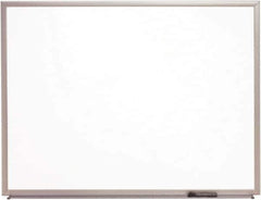 Ability One - 2" High x 24" Wide Porcelain on Steel Magnetic Marker Board with Wood Frame - Porcelain, 36" Deep - USA Tool & Supply