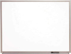 Ability One - 2" High x 37" Wide Porcelain on Steel Magnetic Marker Board with Wood Frame - Porcelain, 52" Deep - USA Tool & Supply