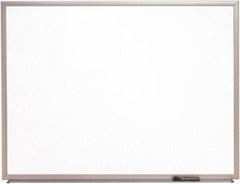 Ability One - 2" High x 22" Wide Porcelain on Steel Magnetic Marker Board with Wood Frame - Porcelain, 26" Deep - USA Tool & Supply