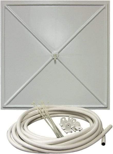 InBrella - 2' Diam, Square Pannel Leak Diverter - 2' Long x 2' Wide, White - USA Tool & Supply