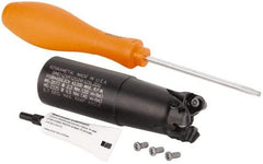 Kennametal - 1-1/4" Cutting Diam, 1-1/4" Shank Diam, 1-1/4" Max Depth of Cut, Straight Shank Indexable Copy End Mill - 3 Inserts, RP.T 1204M0.. Insert, BMD Toolholder, Through Coolant - USA Tool & Supply