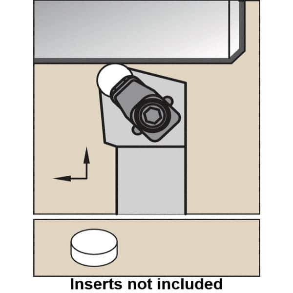 Kennametal - CRSN, Left Hand Cut, 0° Lead Angle, 32mm Shank Height x 25mm Shank Width, Negative Rake Indexable Turning Toolholder - 170mm OAL, RN.N 120700 Insert Compatibility, Series CRSN - USA Tool & Supply