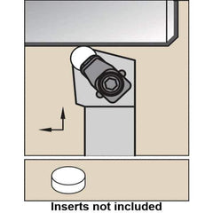 Kennametal - CRSN, Left Hand Cut, 0° Lead Angle, 32mm Shank Height x 25mm Shank Width, Negative Rake Indexable Turning Toolholder - 170mm OAL, RN.N 120700 Insert Compatibility, Series CRSN - USA Tool & Supply