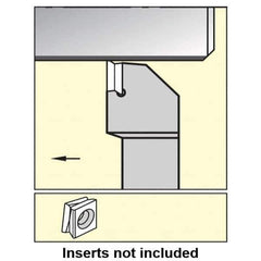 Kennametal - 1.780...90DEG, Left Hand Cut, 0° Lead Angle, 1-1/4" Shank Height x 1-1/4" Shank Width, Negative Rake Indexable Turning Toolholder - 7" OAL, C8FIX18..L.. Insert Compatibility, Series Fix-Perfect - USA Tool & Supply