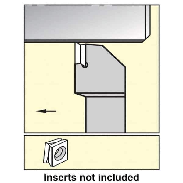Kennametal - 1.780...90DEG, Right Hand Cut, 0° Lead Angle, 25mm Shank Height x 25mm Shank Width, Negative Rake Indexable Turning Toolholder - 150mm OAL, 1.81201 R... Insert Compatibility, Series Fix-Perfect - USA Tool & Supply
