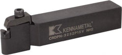 Kennametal - CRDP, Neutral Cut, 0° Lead Angle, 32mm Shank Height x 32mm Shank Width, Neutral Rake Indexable Turning Toolholder - 171.25mm OAL, RPGX120700E Insert Compatibility, Series V-Bottom Round - USA Tool & Supply