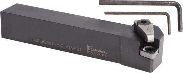Kennametal - CCLN-MX, Left Hand Cut, -5° Lead Angle, 25mm Shank Height x 25mm Shank Width, Negative Rake Indexable Turning Toolholder - 150mm OAL, CN..1207.. Insert Compatibility, Series MTS - USA Tool & Supply