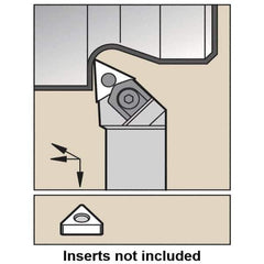 Kennametal - MTJN, Left Hand Cut, -3° Lead Angle, 32mm Shank Height x 25mm Shank Width, Negative Rake Indexable Turning Toolholder - 170mm OAL, TN..1604.. Insert Compatibility, Series Wedgelock - USA Tool & Supply