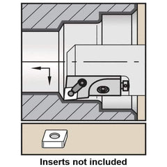 Kennametal - Series Kenloc, Right Hand, MCLN Toolholder Compatibility, CN.. Insert Compatibility, Indexable Turning Cartridge - Pin & Clamp Holding Method, 55mm OAL x 14mm OAW x 19.25mm OAH - USA Tool & Supply
