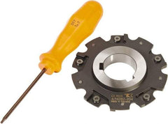 Kennametal - Arbor Hole Connection, 0.1575" Cutting Width, 0.5906" Depth of Cut, 80mm Cutter Diam, 1-1/16" Hole Diam, 5 Tooth Indexable Slotting Cutter - 90° SN Toolholder, SNHX Insert - USA Tool & Supply