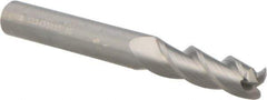 Kennametal - 3/8", 3 Flute, Single End, Solid Carbide, 0.06" Corner Radius End Mill - 3-1/2" OAL, 37° Helix, Right Hand Flute, 1-1/4" LOC, Right Hand Cut - USA Tool & Supply
