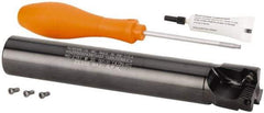 Kennametal - 1-1/2" Cut Diam, 11mm Max Depth of Cut, 1-1/4" Shank Diam,Indexable Plunge End Mill - Straight Shank, SD.T 43.. Insert Style, Through Coolant, Series Z-Axis - USA Tool & Supply