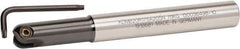 Kennametal - 16mm Cut Diam, 8mm Max Depth of Cut, 16mm Shank Diam, 140mm OAL, Indexable Ball Nose End Mill - 35mm Head Length, Straight Shank, KDMB Toolholder, KDMB 16.. Insert - USA Tool & Supply