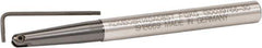 Kennametal - 10mm Cut Diam, 5mm Max Depth of Cut, 12mm Shank Diam, 150mm OAL, Indexable Ball Nose End Mill - 33.5mm Head Length, Straight Shank, KDMB Toolholder, KDMB 10.. Insert - USA Tool & Supply