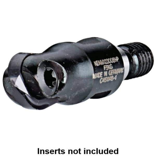 Kennametal - 12mm Cut Diam, 6mm Max Depth of Cut, 30mm OAL, Indexable Ball Nose End Mill - 30mm Head Length, M08 Modular Connection, KDMB Toolholder, KDMB 12.. Insert - USA Tool & Supply