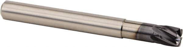 Kennametal - 16mm, 6 Flute, Single End, Solid Carbide, 1mm Corner Radius End Mill - 110mm OAL, 20° Helix, Right Hand Flute, 0.84mm LOC, Right Hand Cut, 48mm Extended Reach - USA Tool & Supply