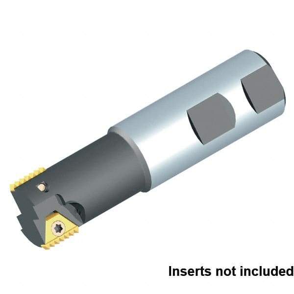 Kennametal - 26mm Cut Diam, 43mm Max Hole Depth, 63/64" Shank Diam, Internal/External Indexable Thread Mill - Insert Style STN 16, 16mm Insert Size, 2 Inserts, Toolholder Style TMS, 100mm OAL - USA Tool & Supply