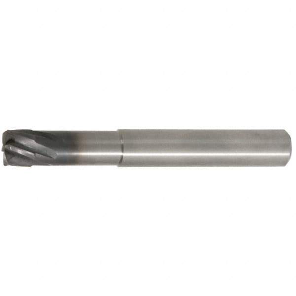 Kennametal - 6mm, 6 Flute, Single End, Solid Carbide, 0.38mm Corner Radius End Mill - 63mm OAL, 20° Helix, Right Hand Flute, 0.2mm LOC, Right Hand Cut, 18mm Extended Reach - USA Tool & Supply