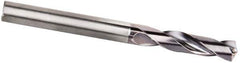 Kennametal - 9mm 135° Spiral Flute Solid Carbide Screw Machine Drill Bit - Multilayer TiAlN Finish, Right Hand Cut, 47mm Flute Length, 89mm OAL, Standard Point, Straight Shank, Through Coolant - USA Tool & Supply