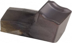 Kennametal - A2060 CM KCU25 Grade, 0.2362" Cutting Width, Carbide Cutoff Insert - 0° Neutral Lead Angle, 0.012" Cnr Rad, AlTiN Coated, Single End - USA Tool & Supply