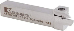 Kennametal - A4SB, External, Left Hand, 12mm Max Depth of Cut, 2mm Min Groove Width, Indexable Grooving Tool Holder - A4G0200M2SP02B Insert Compatibility, 20mm Shank Height, 20mm Shank Width, 125.3mm OAL - USA Tool & Supply