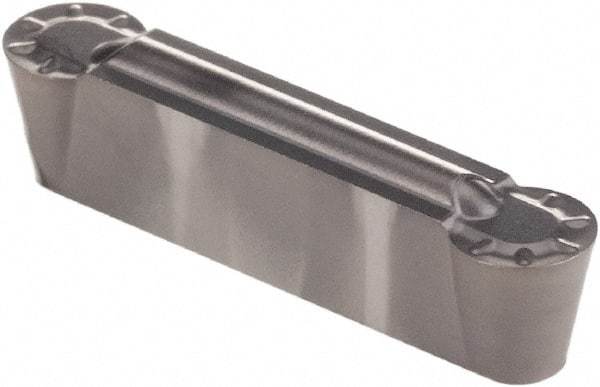 Kennametal - 0405R GMN Grade KCU10, 4.05mm Cutting Width Carbide Grooving Insert - 3.4mm Max Depth of Cut, Neutral, 2.02mm Corner Radius, AlTiN Finish - USA Tool & Supply