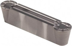 Kennametal - 0405R GMN Grade KCU10, 4.05mm Cutting Width Carbide Grooving Insert - 3.4mm Max Depth of Cut, Neutral, 2.02mm Corner Radius, AlTiN Finish - USA Tool & Supply