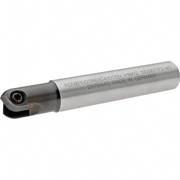 Kennametal - 1" Cut Diam, 1/2" Max Depth of Cut, 1" Shank Diam, 160mm OAL, Indexable Ball Nose End Mill - 44.96mm Head Length, Straight Shank, KDMB Toolholder, KDMB 1000.. Insert - USA Tool & Supply
