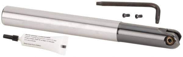 Kennametal - 3/4" Cut Diam, 3/8" Max Depth of Cut, 3/4" Shank Diam, 175mm OAL, Indexable Ball Nose End Mill - 60mm Head Length, Straight Shank, KDMB Toolholder, KDMB 0750.. Insert - USA Tool & Supply