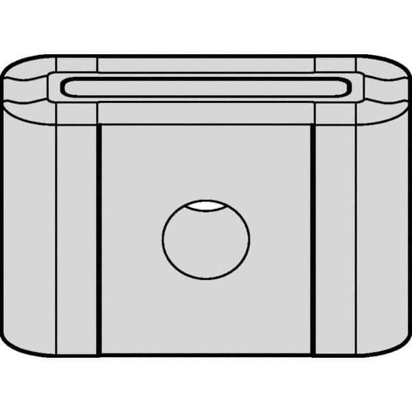 Kennametal - LNUX191940, KC9110 Grade Carbide Profiling Insert - TiCn/Al2O3/TiN Finish, 90° Incl Angle, Rectangle, 0.748" Side Length, 3/4" Thick, 5/32" Corner Radius - USA Tool & Supply