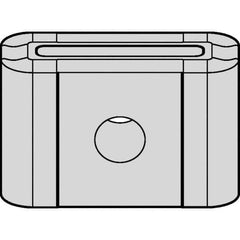 Kennametal - LNUX191940, KC9110 Grade Carbide Profiling Insert - TiCn/Al2O3/TiN Finish, 90° Incl Angle, Rectangle, 0.748" Side Length, 3/4" Thick, 5/32" Corner Radius - USA Tool & Supply