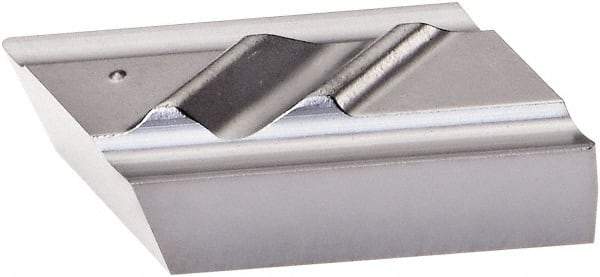 Kennametal - NPL5M02, KCU10 Grade Carbide Profiling Insert - AlTiN Finish, 55° Incl Angle, Parallelogram, 0.4566" Side Length, 1/8" Thick, 0.2mm Corner Radius - USA Tool & Supply