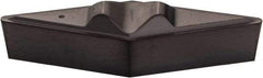 Kennametal - VCMR332, KCU25 Grade Carbide Profiling Insert - AlTiN Finish, 35° Incl Angle, Diamond, 0.6538" Side Length, 3/16" Thick, 1/32" Corner Radius, 3/8" Inscribed Circle - USA Tool & Supply