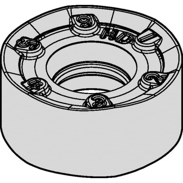 Kennametal - RNPJ1605M0 HD Grade KC520M Carbide Milling Insert - TiAlN Finish, 1/4" Thick, 16mm Inscribed Circle - USA Tool & Supply