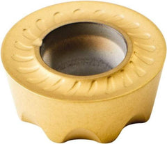 Kennametal - RPPT1204M0 Grade KC725M Carbide Milling Insert - TiN/TiCN/TiN Finish, 3/16" Thick, 12mm Inscribed Circle - USA Tool & Supply