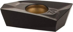 Kennametal - EC1002 LD Grade KCPK30 Carbide Milling Insert - TiN/TiCN/Al2O3 Finish, 0.1476" Thick, 0.2mm Corner Radius - USA Tool & Supply