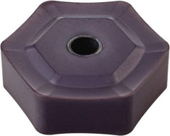 Kennametal - HNPX5354 Grade KC514M Carbide Milling Insert - TiAlN Finish, 7/32" Thick, 0.6378" Inscribed Circle, 1/16" Corner Radius - USA Tool & Supply