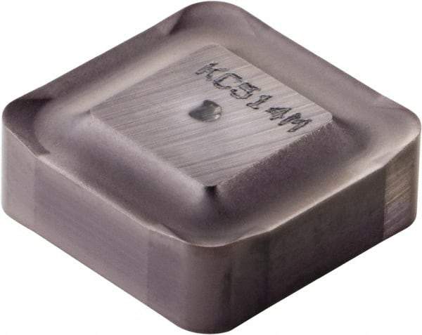 Kennametal - SNXF43 LD Grade KC514M Carbide Milling Insert - TiAlN Finish, 0.1874" Thick, 1/2" Inscribed Circle, 1/16" Corner Radius - USA Tool & Supply