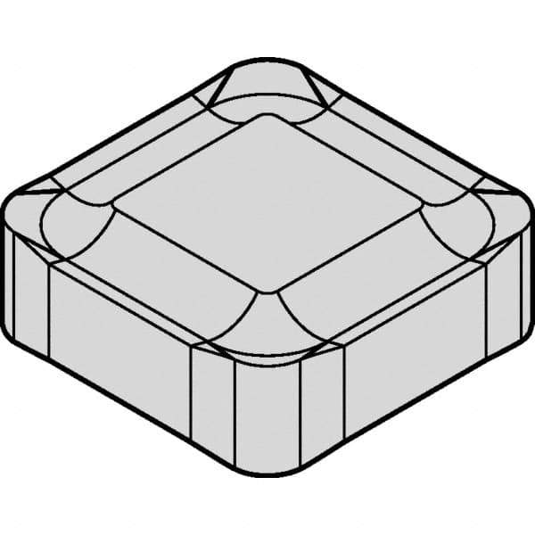 Kennametal - SNXF43 LD Grade KCPK30 Carbide Milling Insert - Al2O3 Finish, 4.42mm Thick, 1/2" Inscribed Circle, 1.6mm Corner Radius - USA Tool & Supply