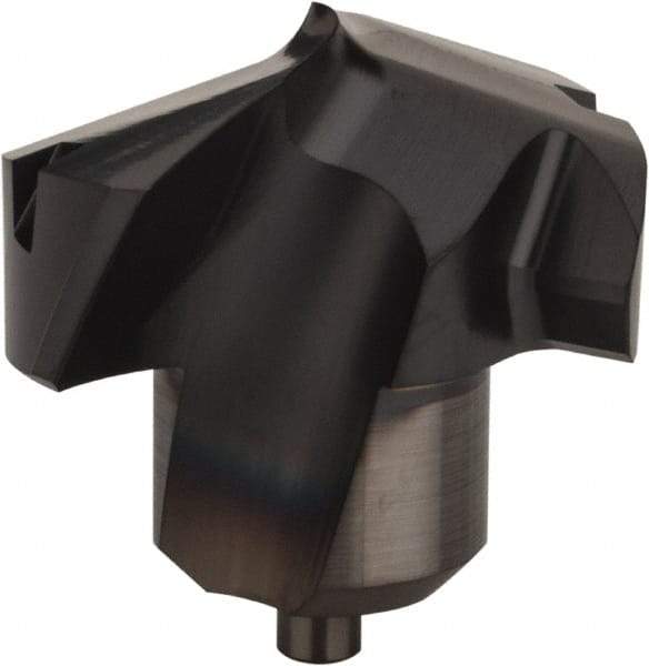 Kennametal - Series KenTIP, 19.05mm Diam Grade KCP15 140° Replaceable Drill Tip - Carbide, AlTiN Finish, X Seat Size - USA Tool & Supply