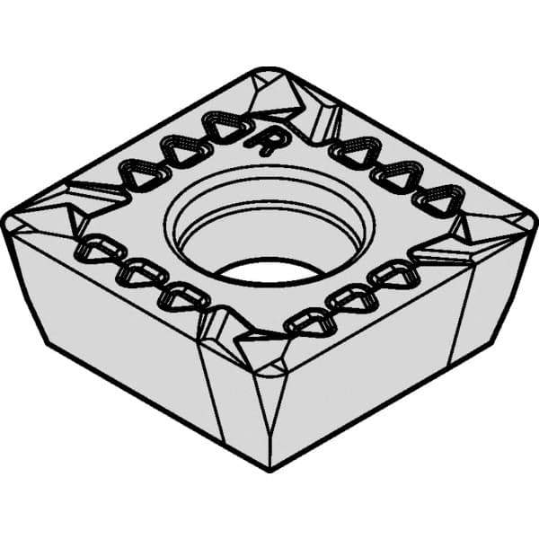 Kennametal - SPET31251 Grade KC725M Carbide Milling Insert - TiN/TiCN/TiN Finish, 5/32" Thick, 10mm Inscribed Circle, 1/64" Corner Radius - USA Tool & Supply