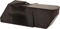 Kennametal - 4125NRD Grade KCU10, 6.35mm Cutting Width Carbide Grooving Insert - 12.7mm Max Depth of Cut, Left Hand, 3.18mm Corner Radius, AlTiN Finish - USA Tool & Supply
